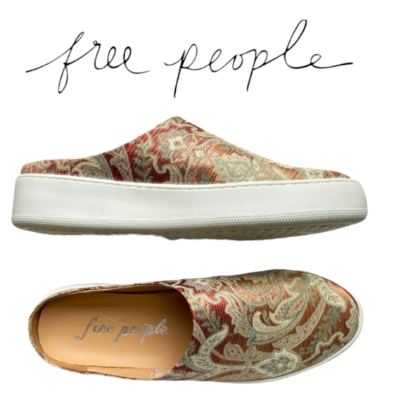Free People Shoes - Free People Wynwood Autumn Paisley Print Platform Slip On Sneaker 39